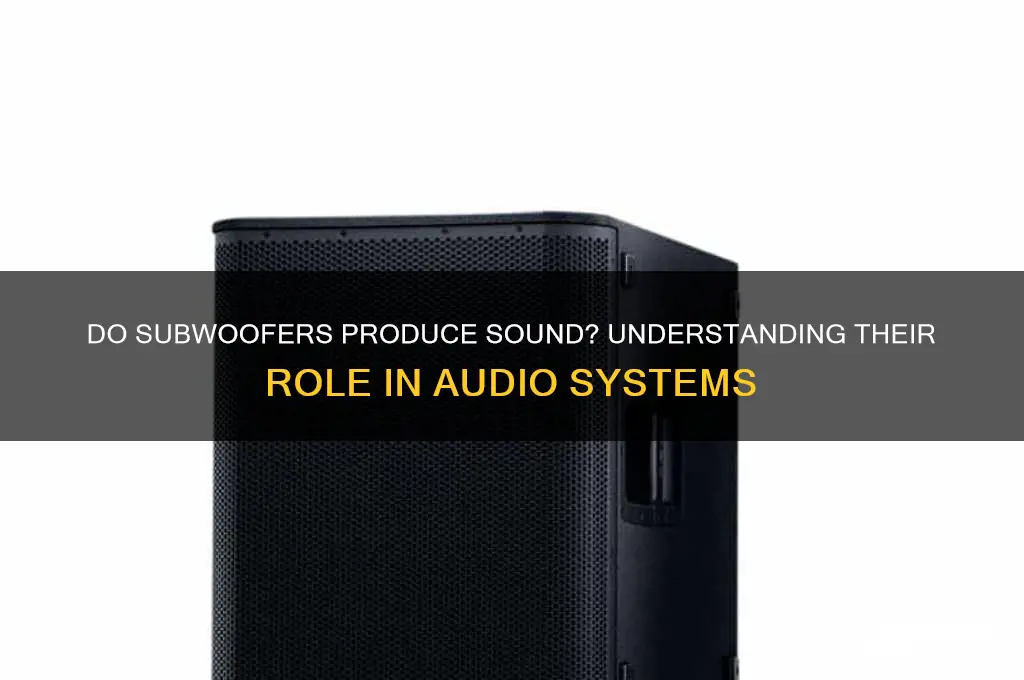 does a subwoofer make sound