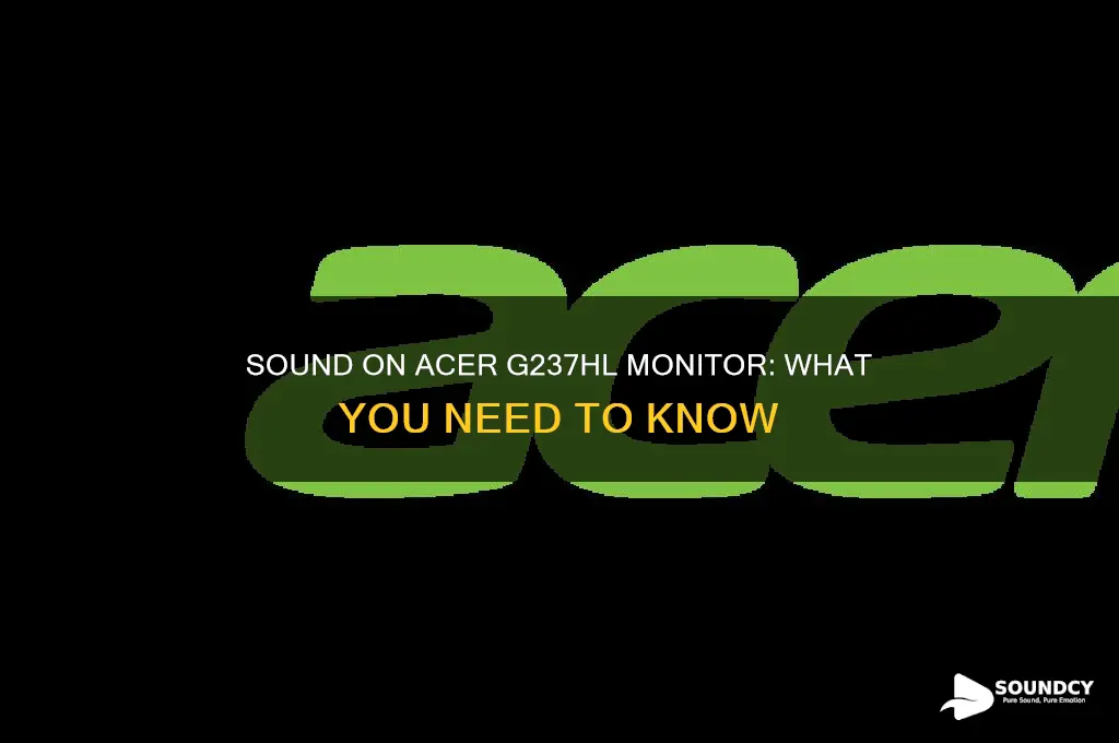 does acer g237hl monitor have sound