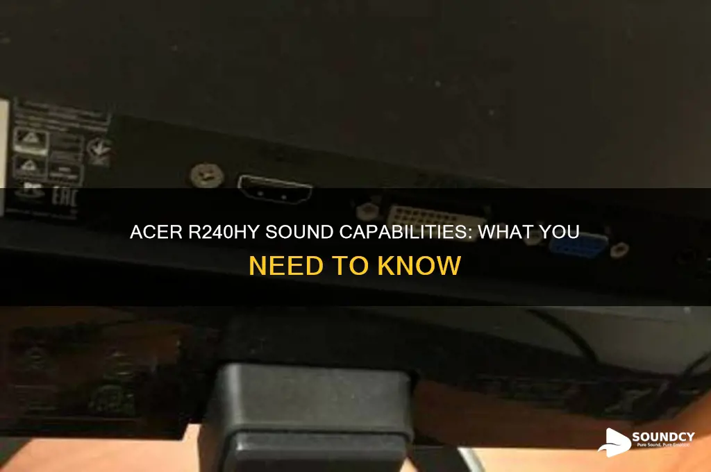 does acer r240hy have sound