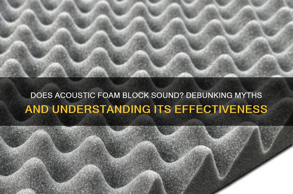 does acoustic foam block sound