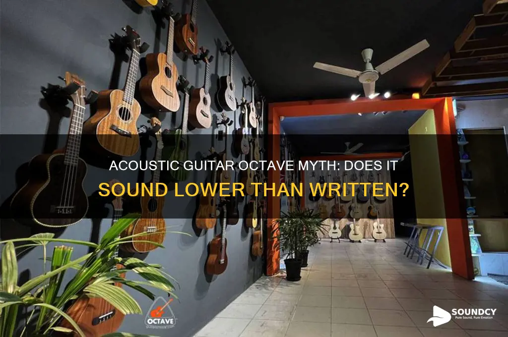 does acoustic guitar sound an octave lower than written