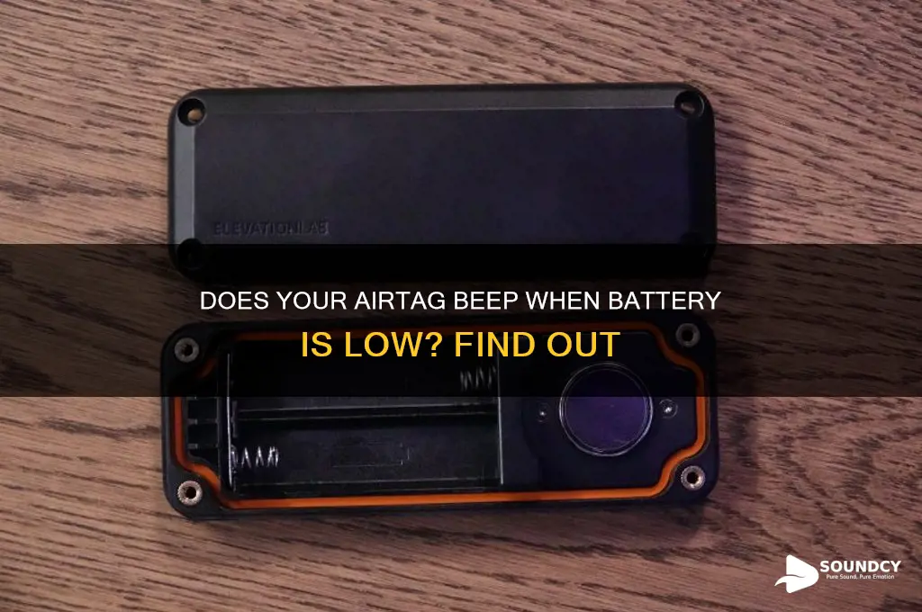 does airtag make a sound when battery is low