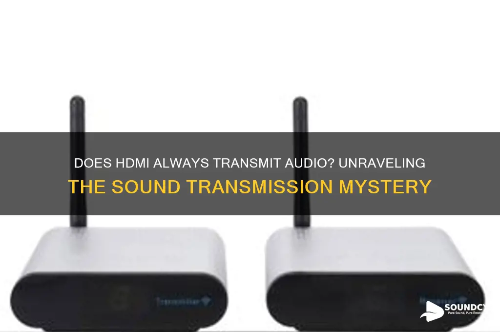 does all hdmi transmit sound