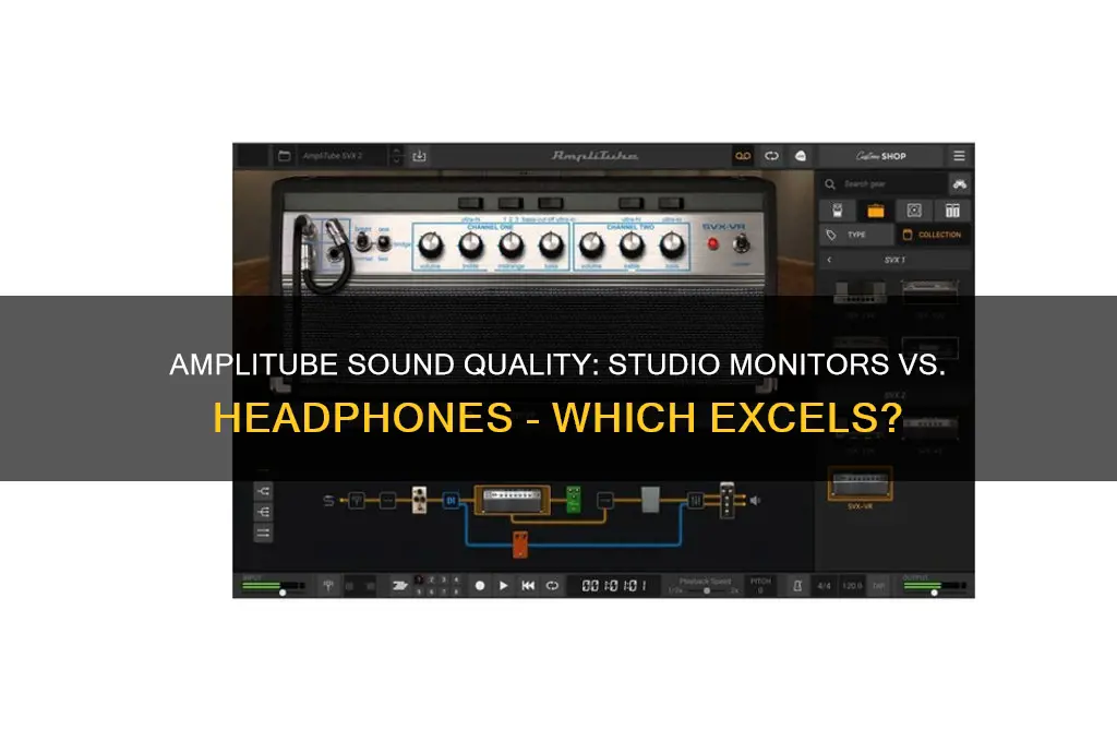 does amplitube sound best on studio monitors or headphones