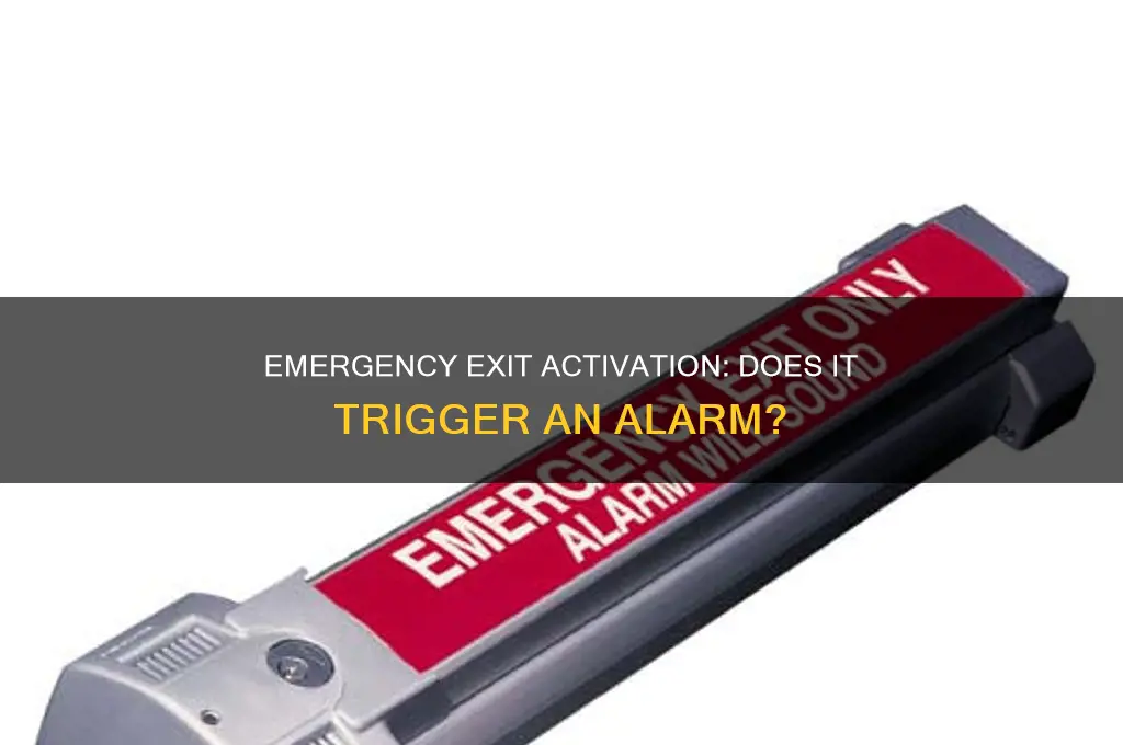does an emergency exit sound an alarm when activated