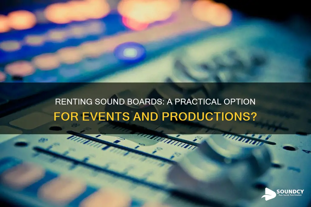 does anybody rent sound boards