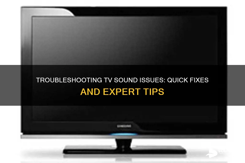 does anyone troubleshoot tv sound