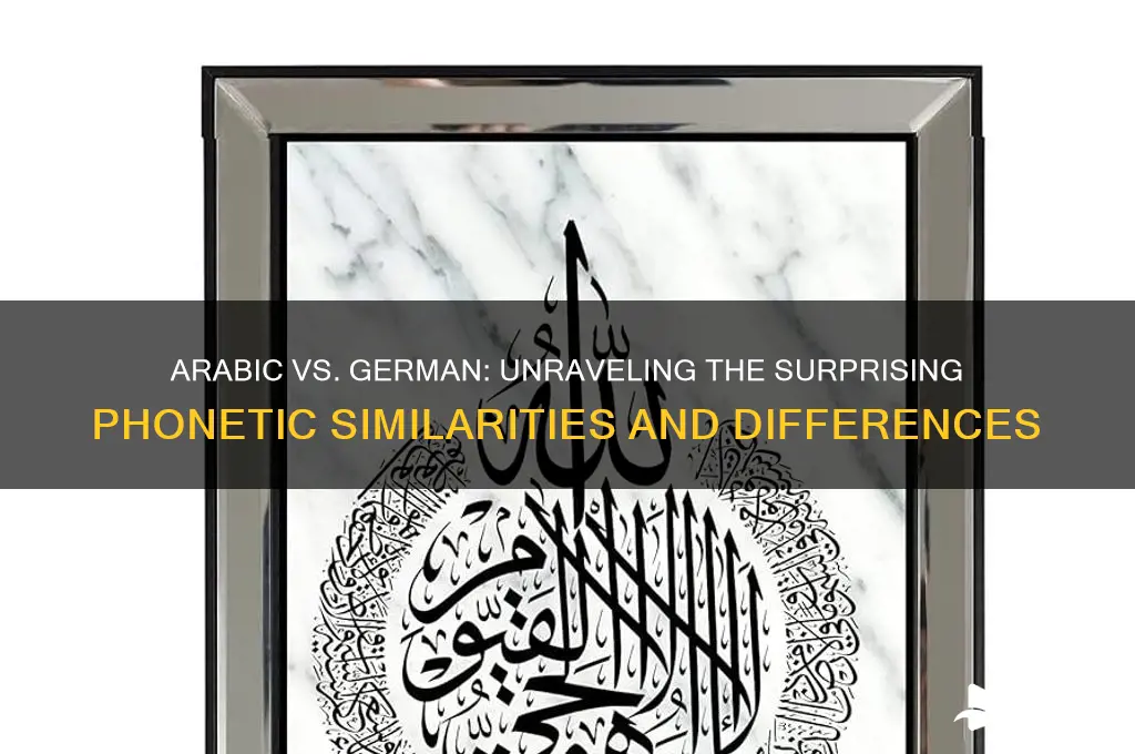 does arabic sound like german