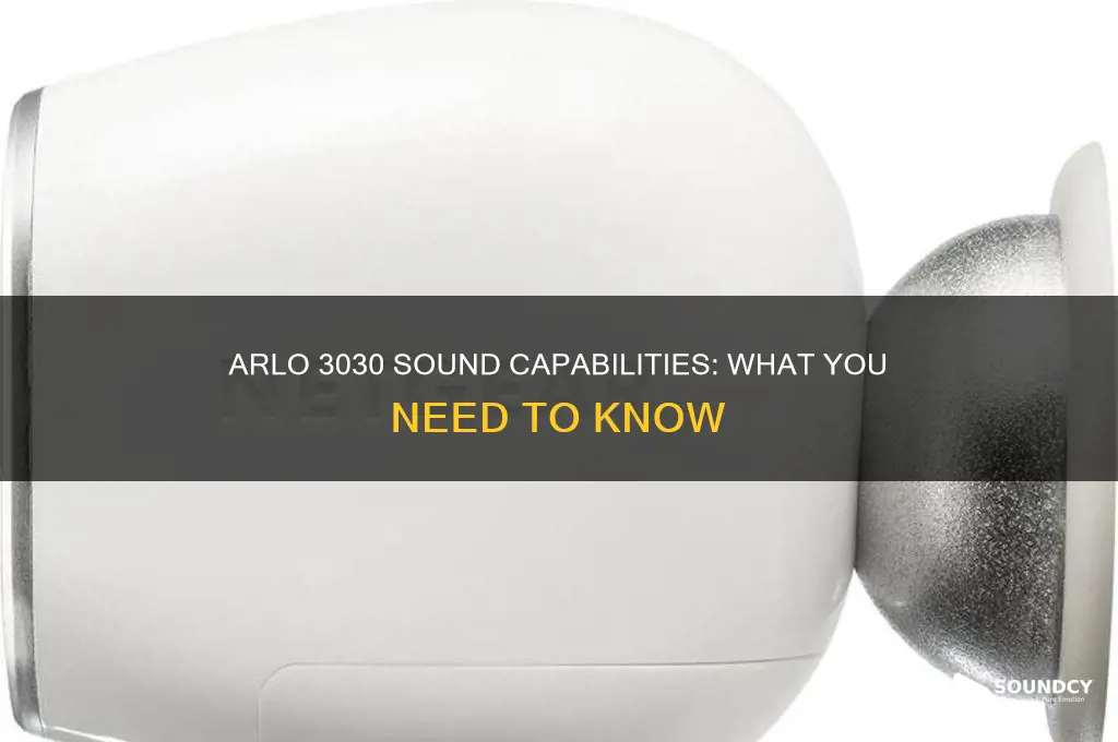 does arlo 3030 have sound
