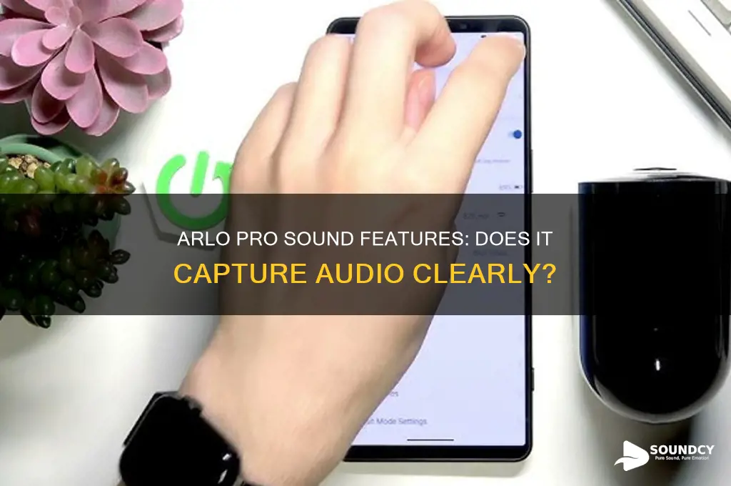 does arlo pro have sound