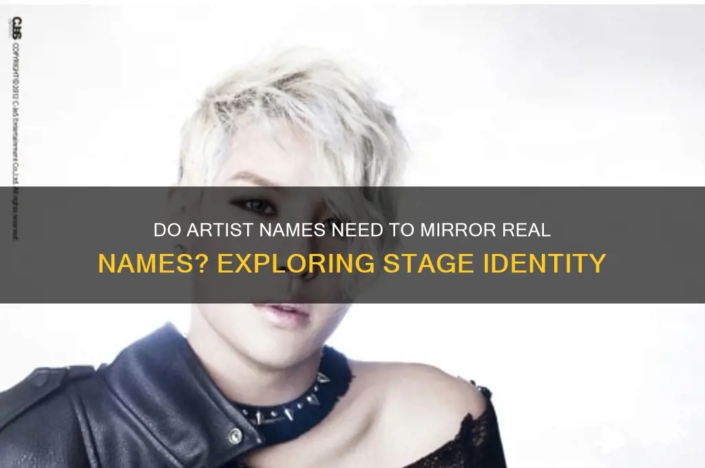 does artist name have to sound like real name