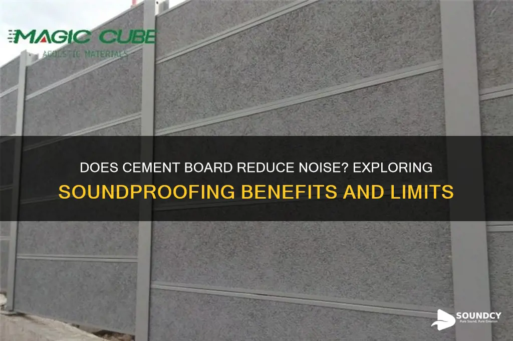 does cement board muffle sounds