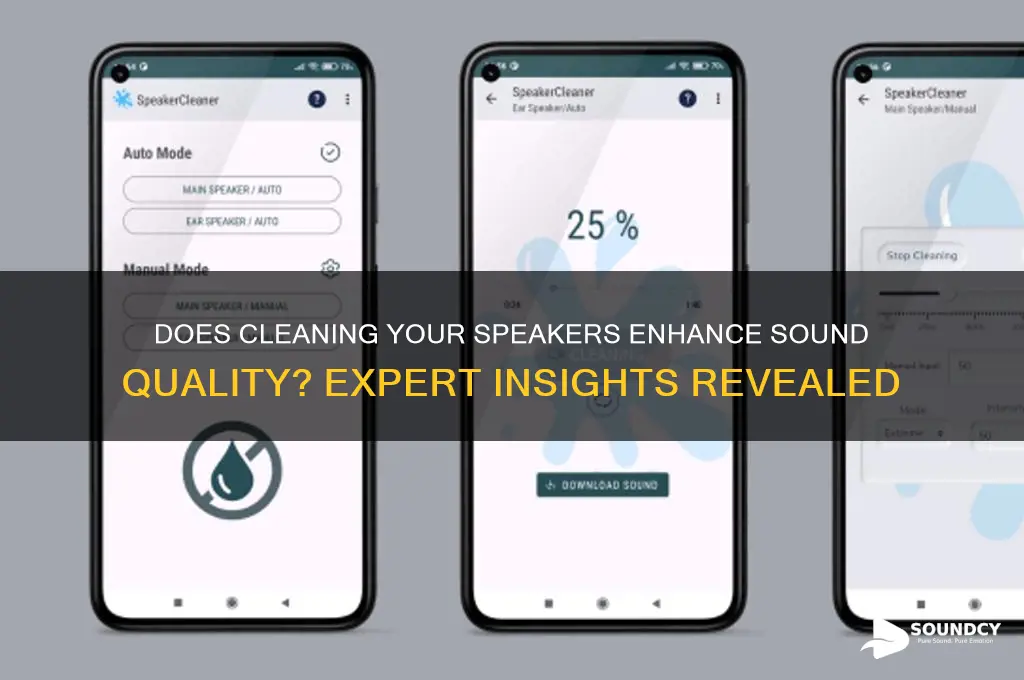 does cleaning speaker affect sound
