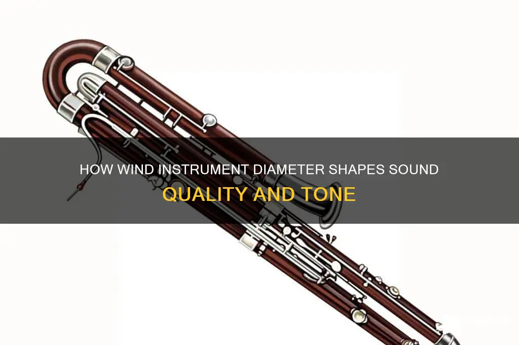 does diameter of wind instrumet affect how it sounds