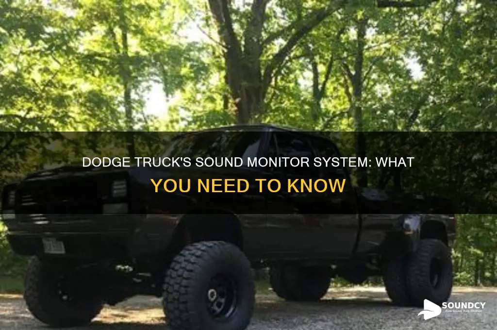 does dodge trucks have sound monitors