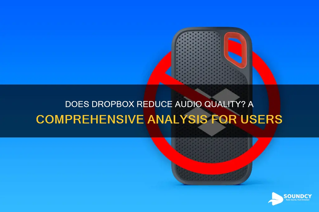 does dropbox lower sound quality