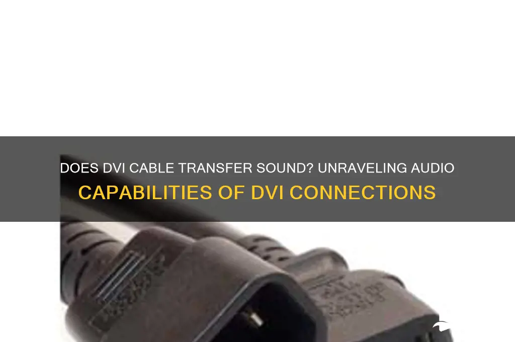 does dvi cable transfer sound