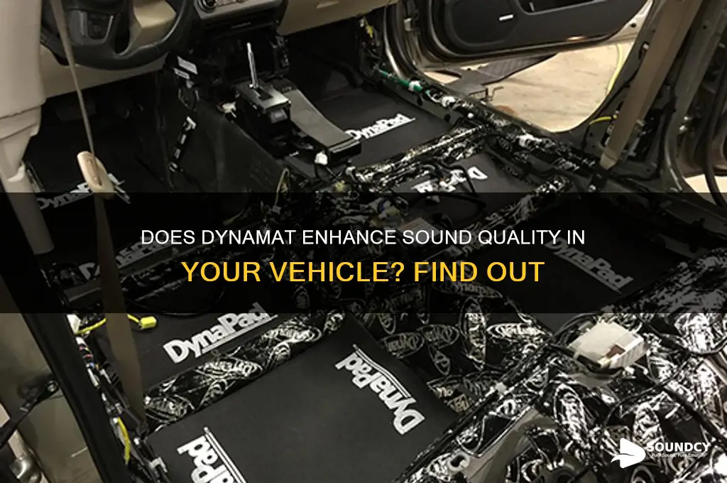 does dynamat improve sound quality