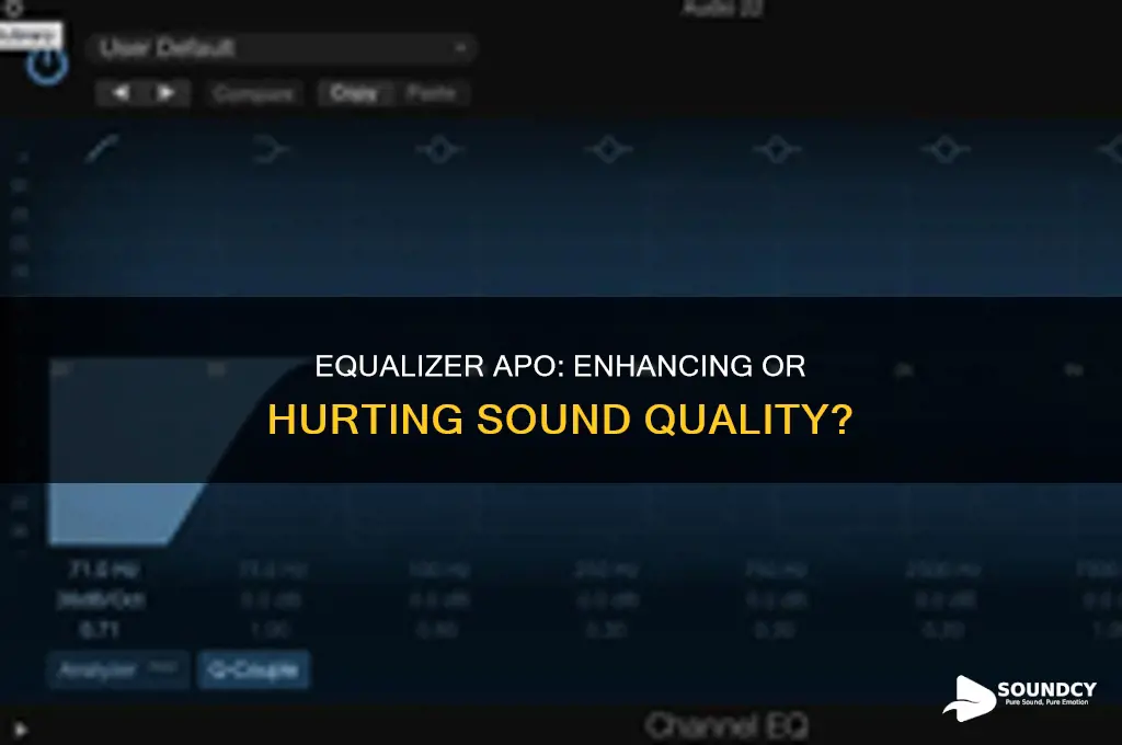 does equalizer apo hurt sound quality