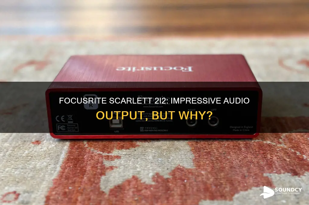 does focusrite scarlett 2i2 sound putput