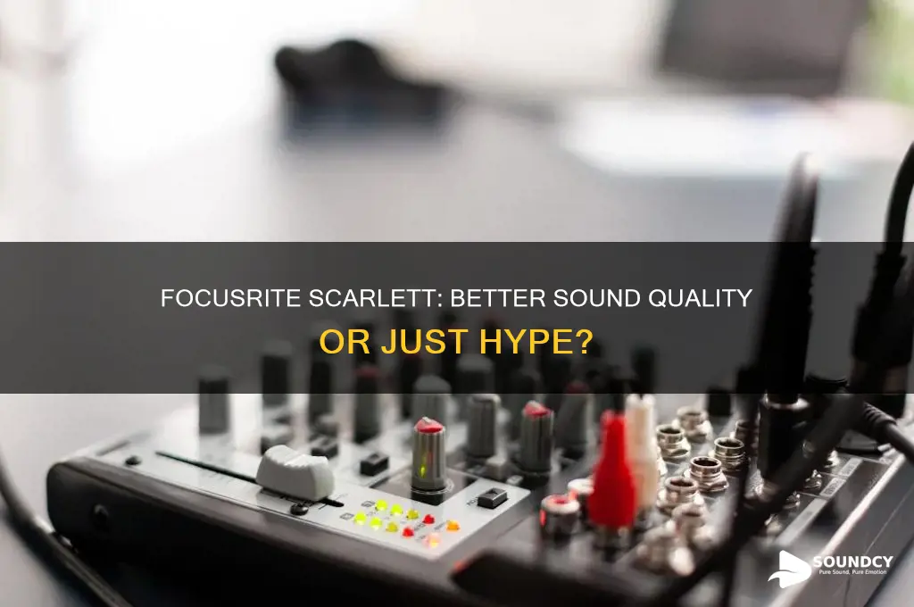 does focusrite scarlett improve sound quality