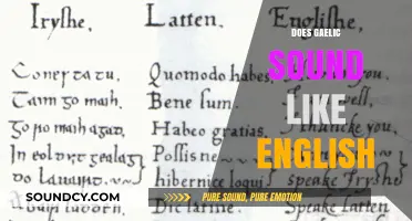 Does Gaelic Sound Like English? Exploring Linguistic Similarities and Differences