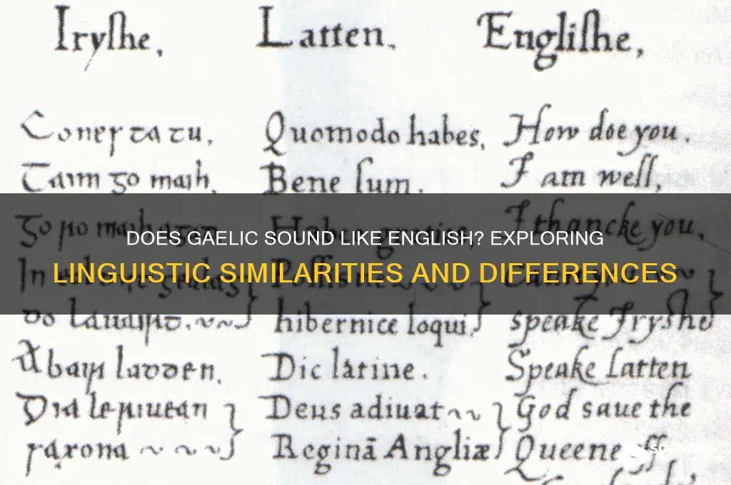 does gaelic sound like english