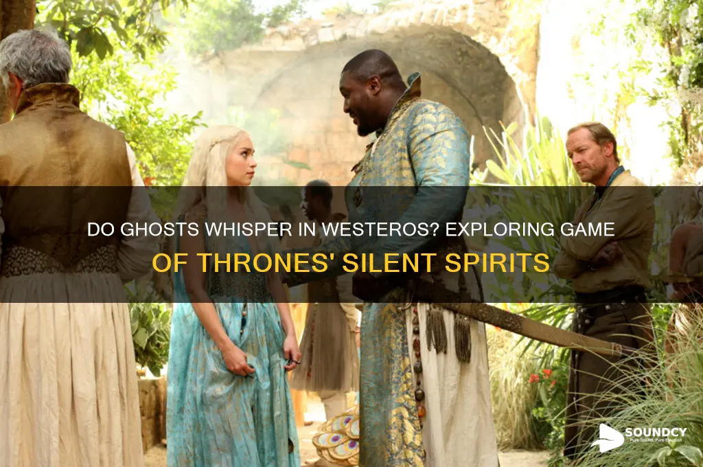 does ghost ever make a sound game of thrones