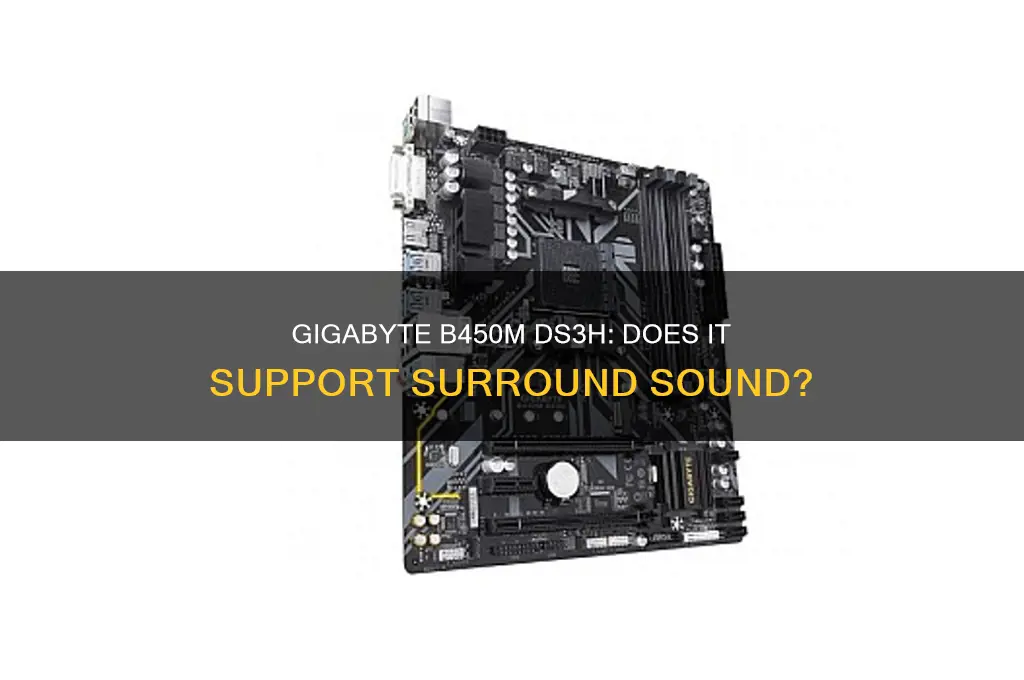 does gigabyte b450m ds3h have surrond sound enabled card