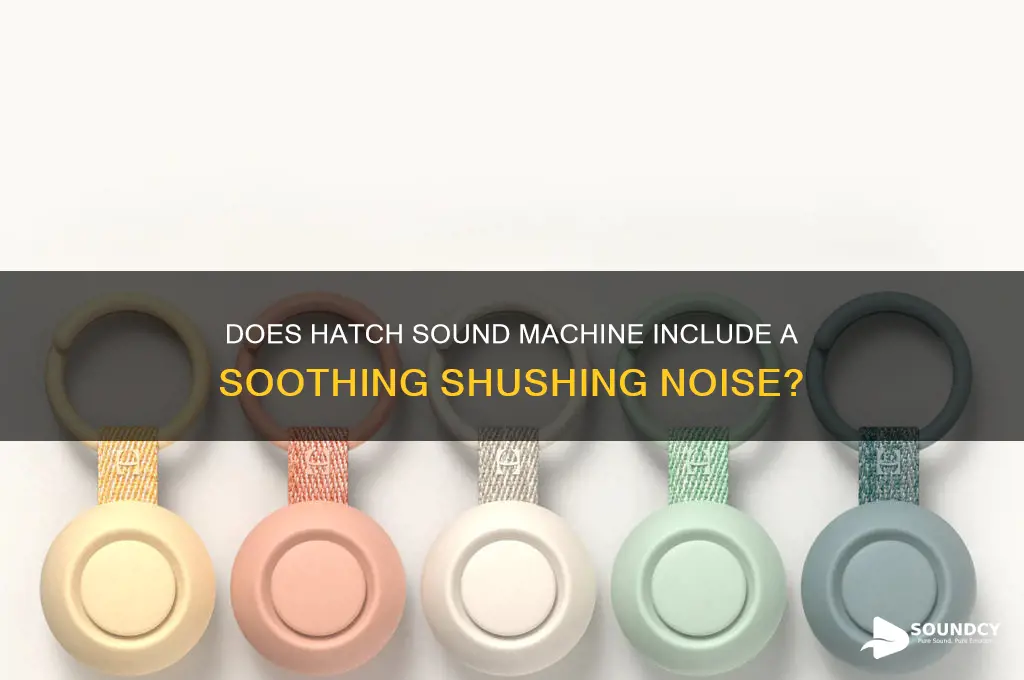 does hatch have shushing sound