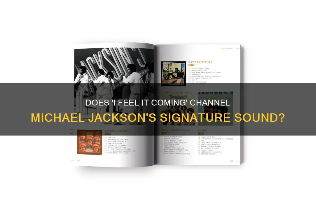 does i feel it coming sound like michael jackson