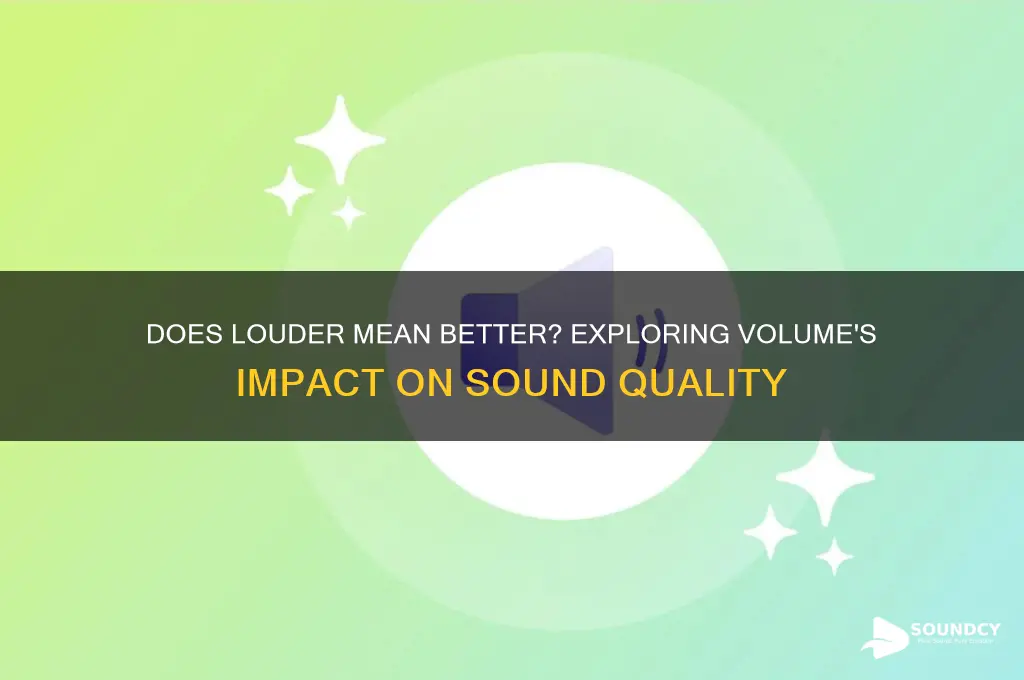 does increasing volume improve sound