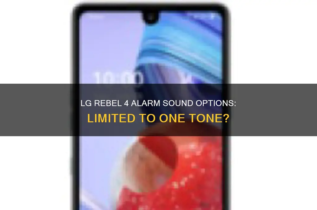 does lg rebel 4 have only one alarm sound