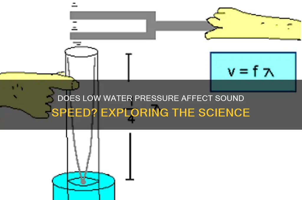 does low water pressure increase the speed of sound