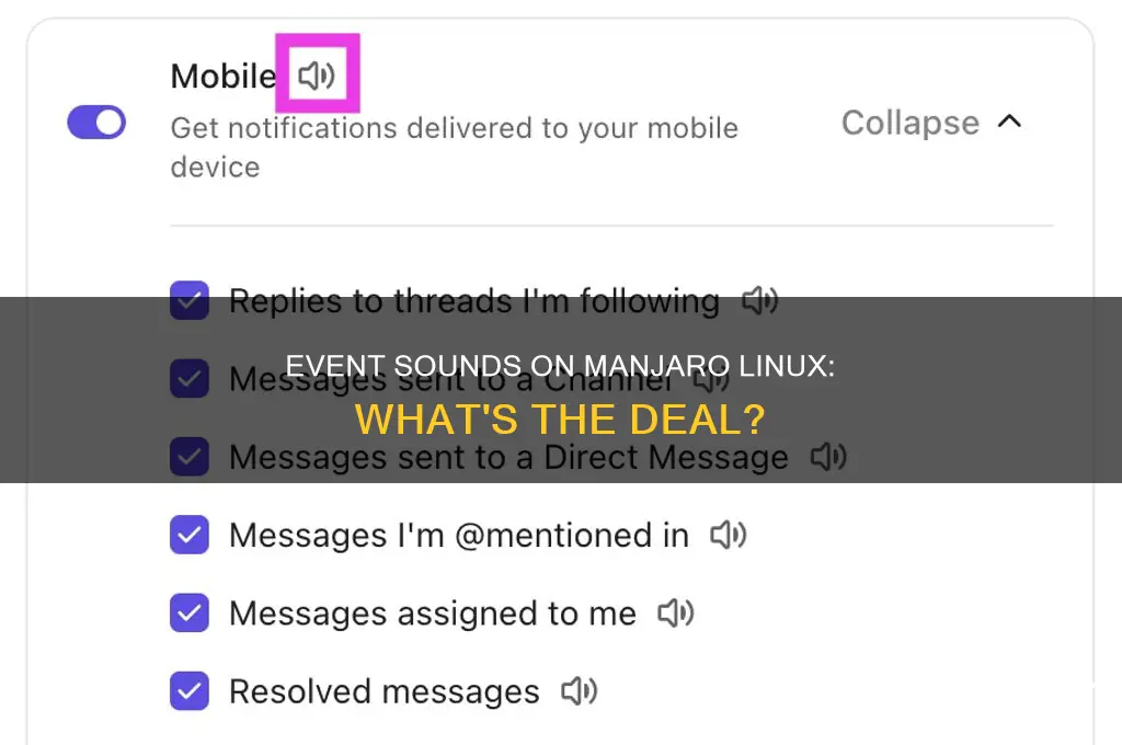 does manjaro linux have event sounds