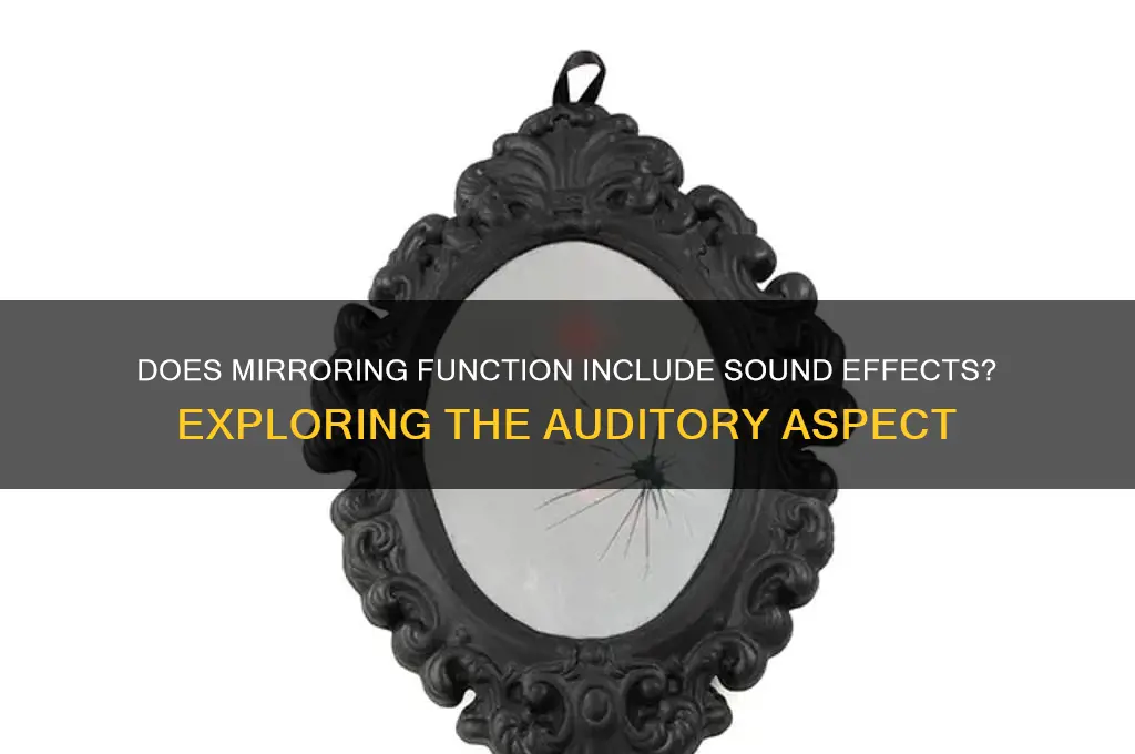 does mirroring function has sounds