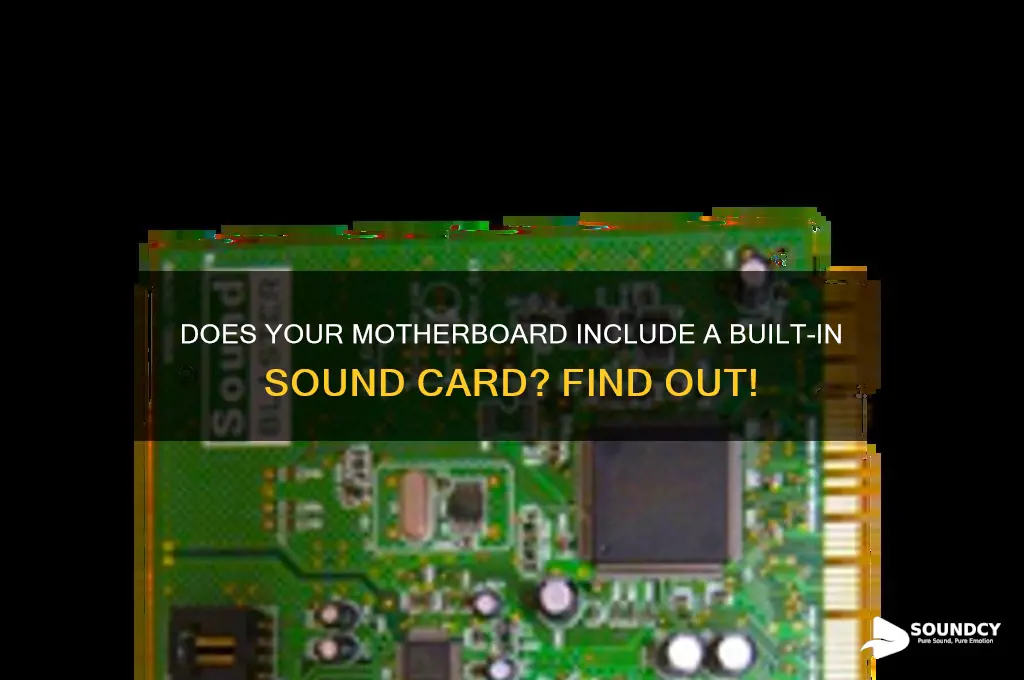 does motherboard have sound card