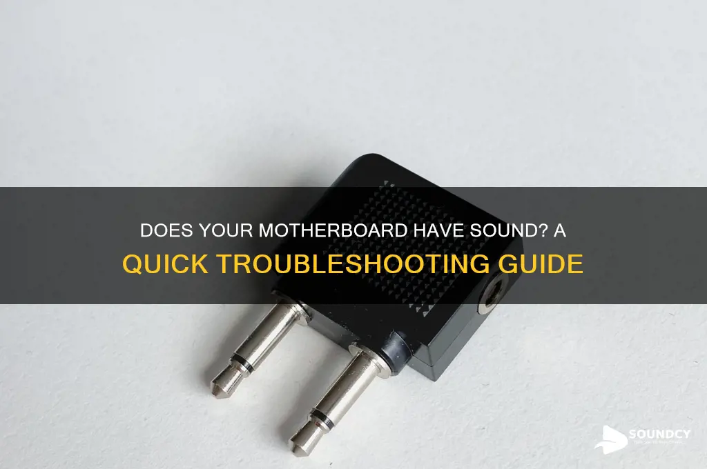 does my motherboard have sound