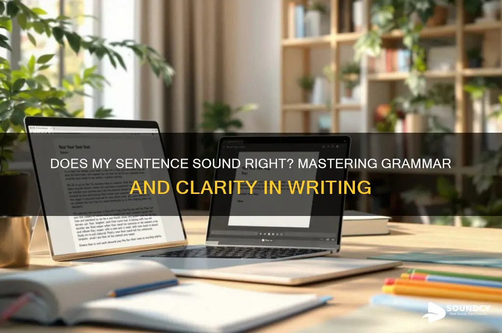 does my sentence sound right