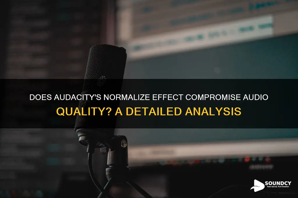 does normalize distort sound audacity
