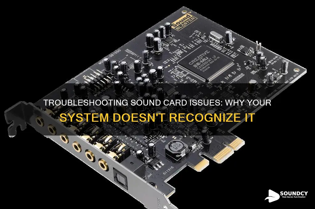 does not recognize sound card