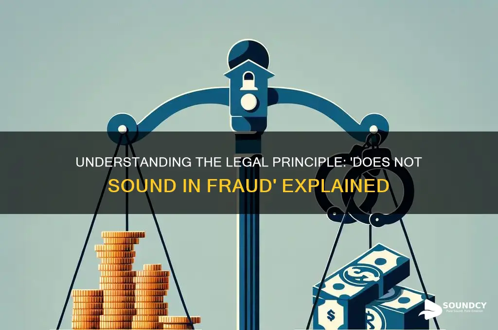 does not sound in fraud