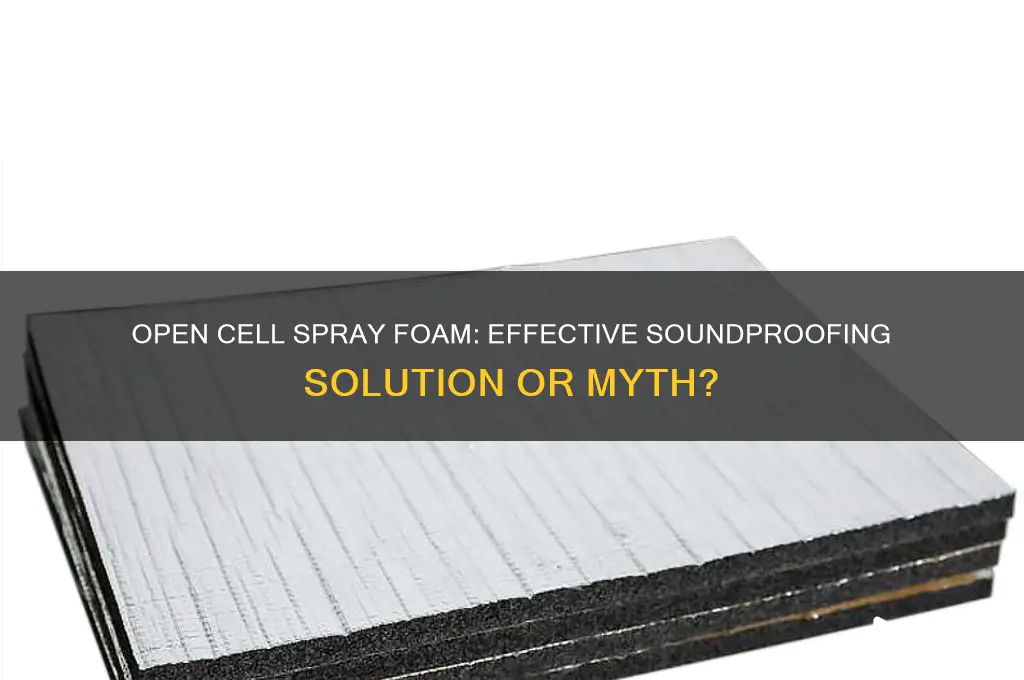 does open cell spray foam act as sound proofing