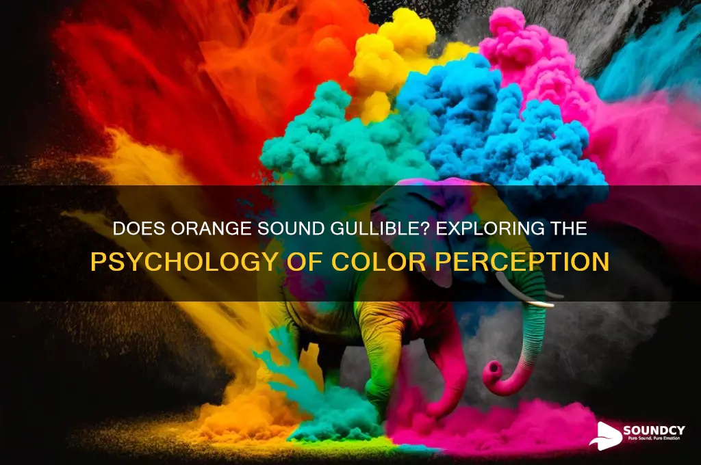 does orange sound like gullible