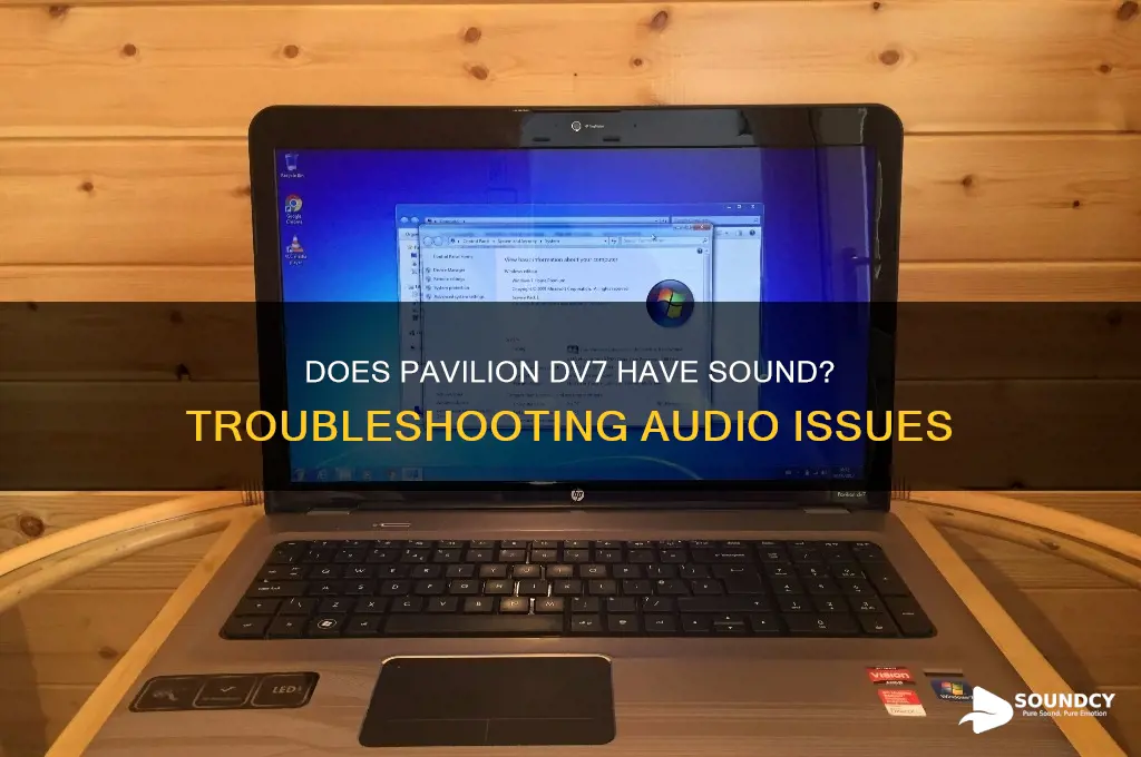does paviloin dv7 have sound