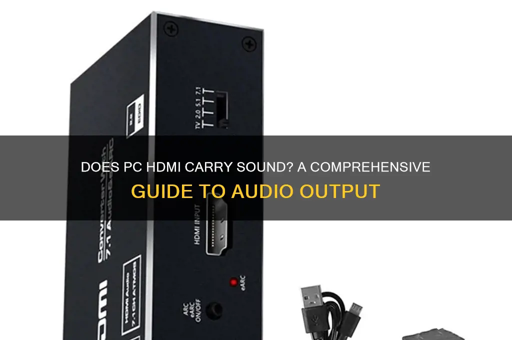 does pc hdmi carry sound