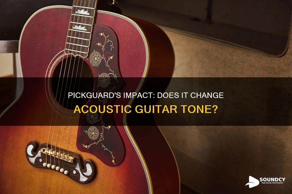 does pickguard affect sound acoustic guitar
