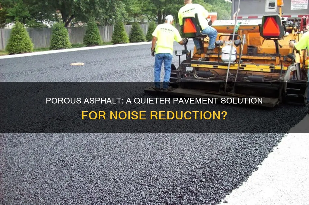 does porous asphalt reduce sound