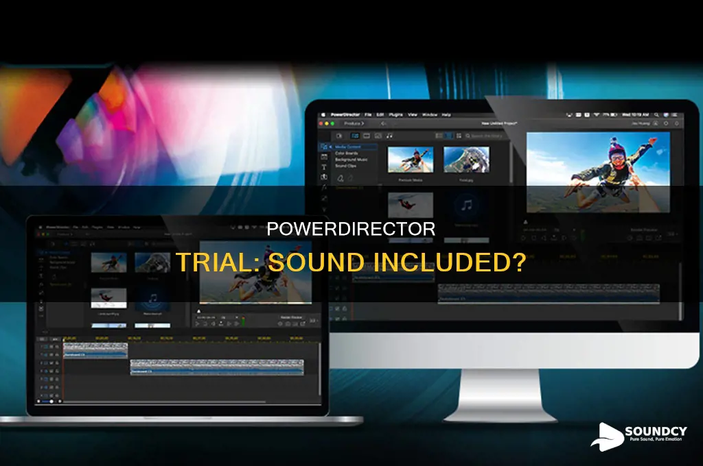 does power director trial have sound