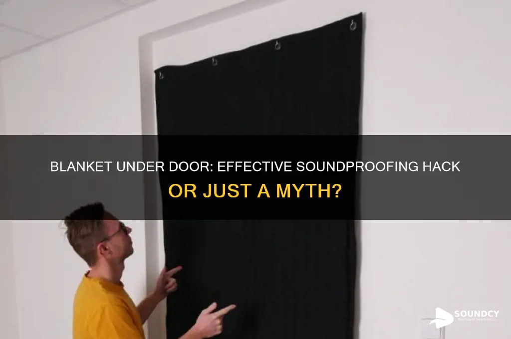 does putting a blanket under a door reduce sound